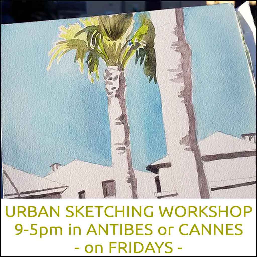 urban sketching in Antibes or Cannes
